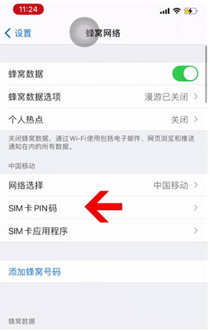 东胜苹果14维修网分享如何给iPhone14的SIM卡设置密码 