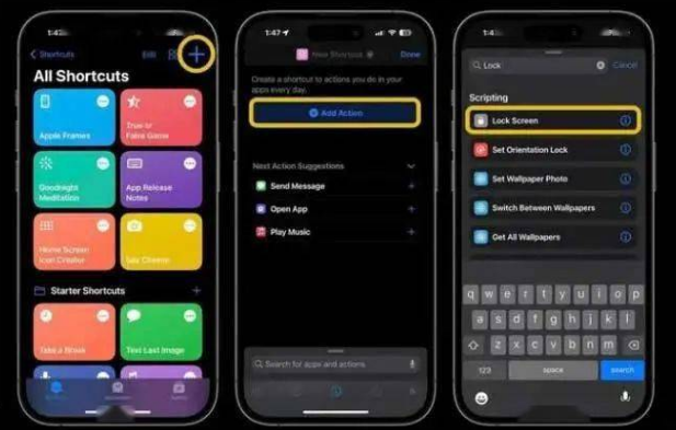 东胜苹果14锁屏维修店分享iPhone14升级iOS16.4后如何创建锁屏快捷方式 